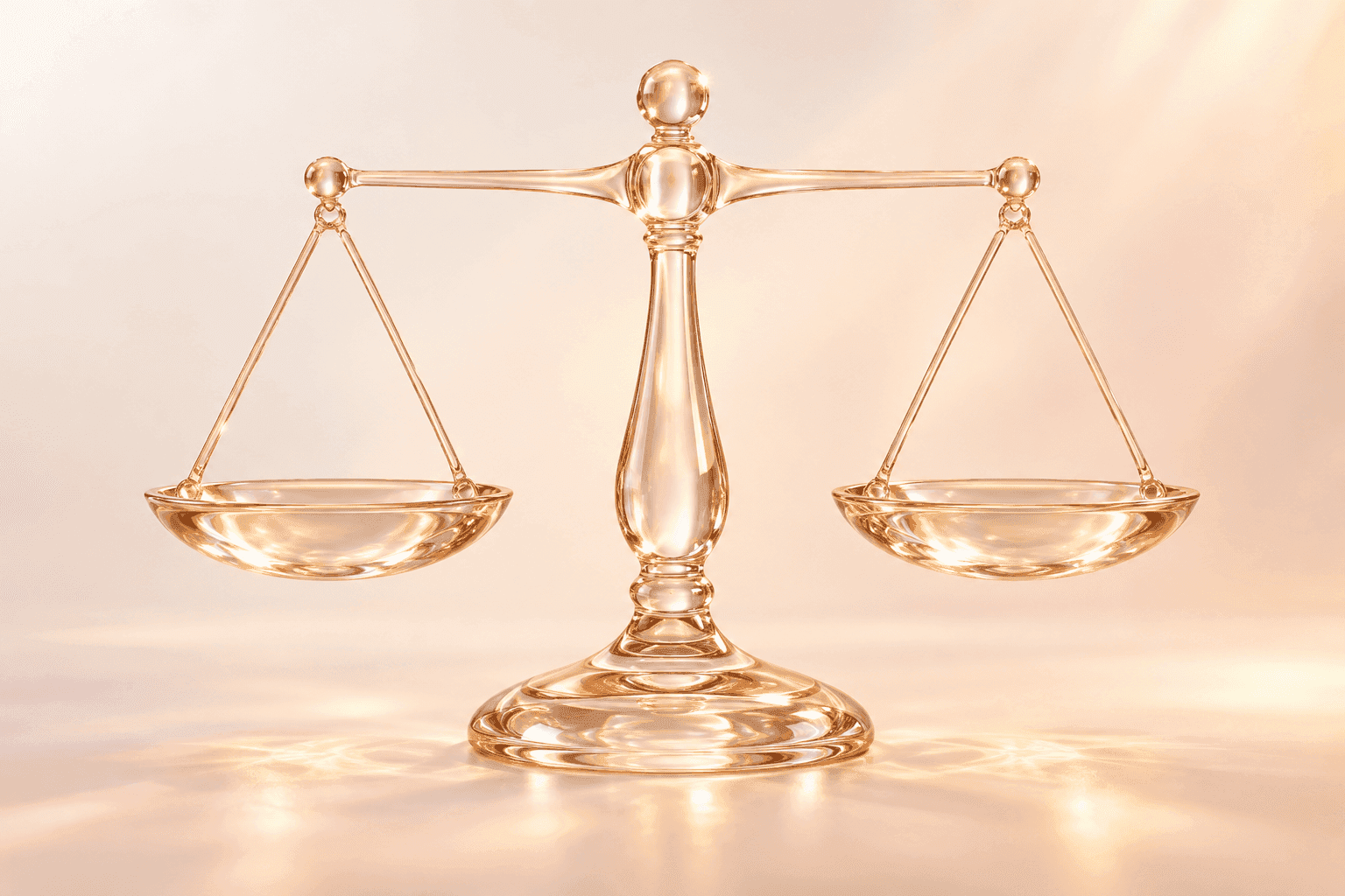 Balance en verre champagne